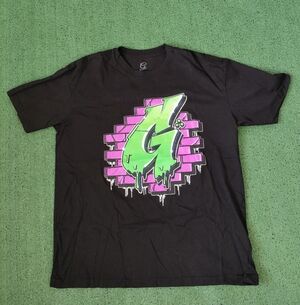 G Streetwear Brand Graphic Design Black T Shirt Sz XL